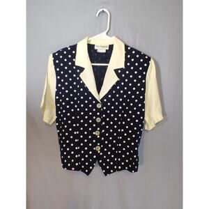 Tres Paquette Vintage Polka Dot Blouse